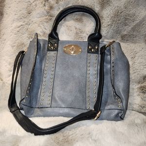 Grey rivet purse
